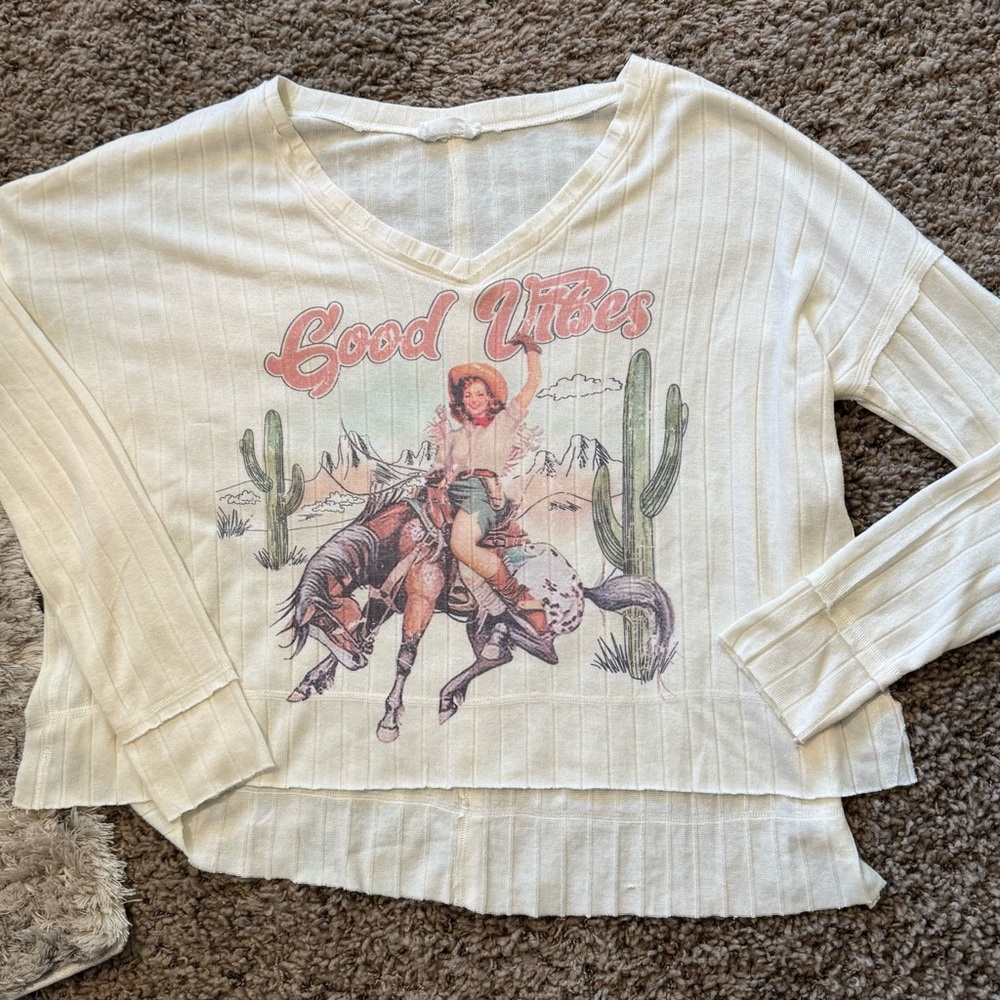 Phil Love Good Vibes Cowgirl Top